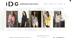 Desktop Screenshot of idgapparel.com