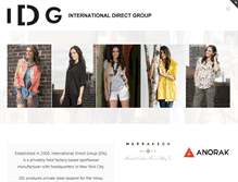 Tablet Screenshot of idgapparel.com